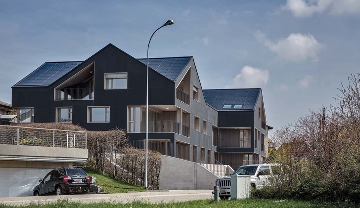 Neun Familien unter einem Dach leben energieautark. - © Umweltarena Spreitenbach/Basler&Hofmann
