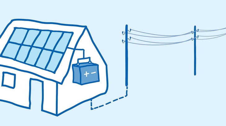Stromspeicher wirken als Verbraucher und Einspeiser auch wenn sie einen Strom produzieren. - © Grafik VDE
