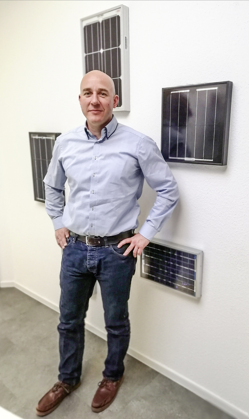 Oliver Loritz von Rheinland Solar, einem großen Solarbetrieb in Nordrhein-Westfalen.