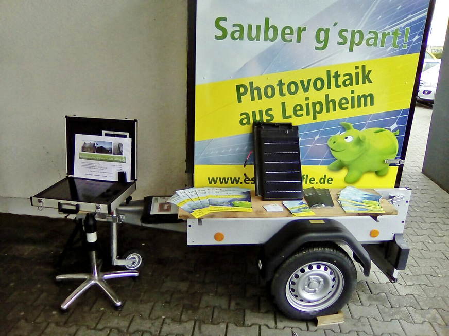 Mobile Schautafeln für die Präsentation beim Kunden oder auf regionalen Messen.