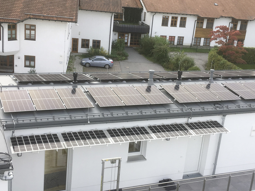 Zusätzliche Flächen wie Vordächer wurden genutzt.