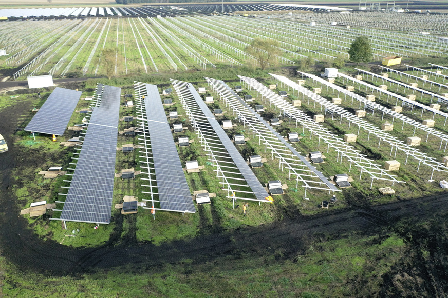 Während der Bauphase lässt sich die Größe des Parks schon gut erkennen.