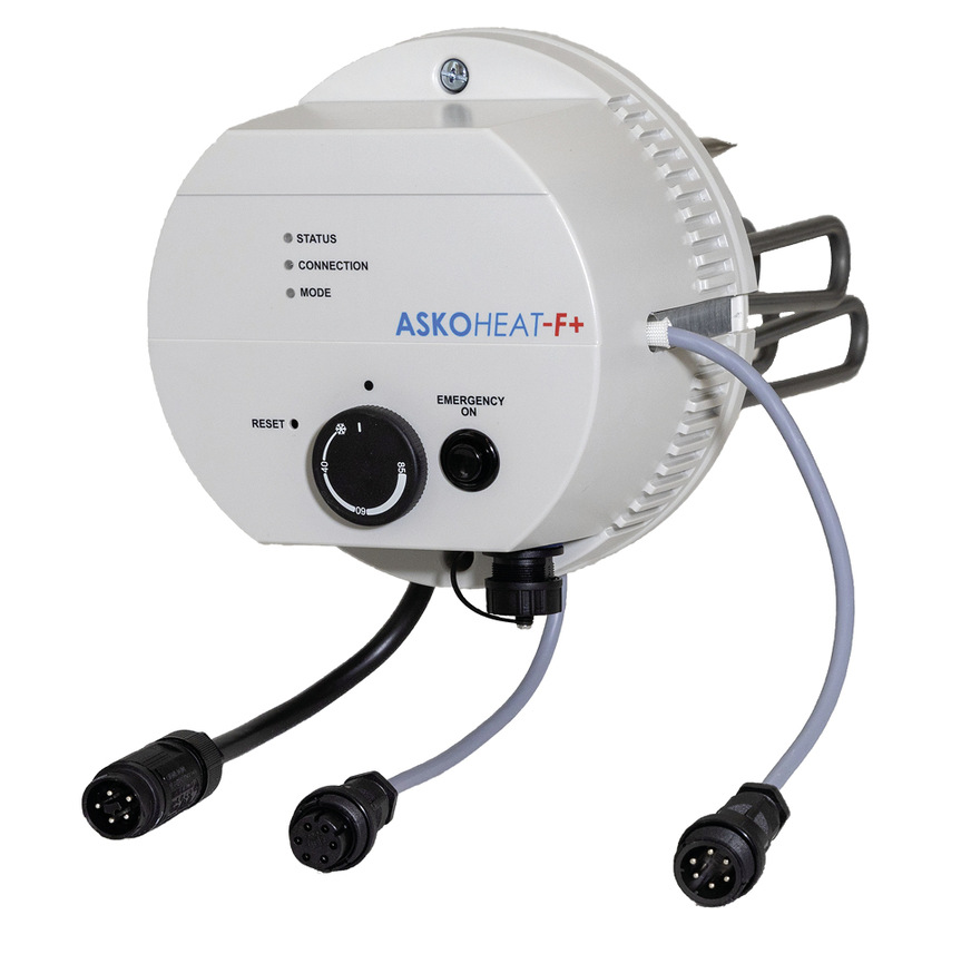 Der Asko Heat plus steuert den Heizstab in sieben Stufen.