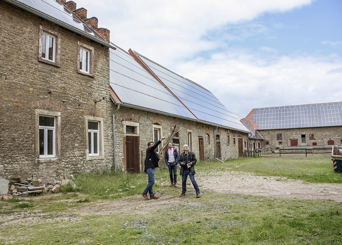 Ortstermin in Walbeck mit interessierten Kollegen aus der Solarbranche.