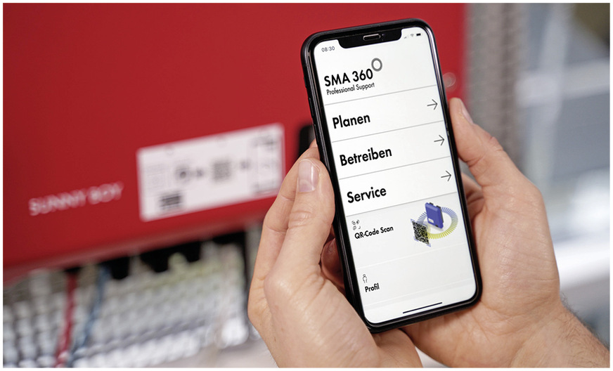 SMA bietet den Installateuren eine 360-Grad-App.