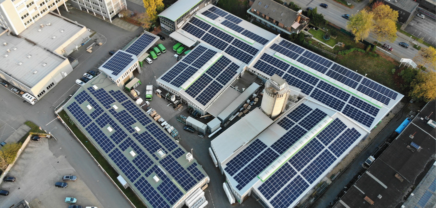 Insgesamt 750 Kilowatt Photovoltaik wurden auf den Dächern von Portawin Kriege in Essen installiert.