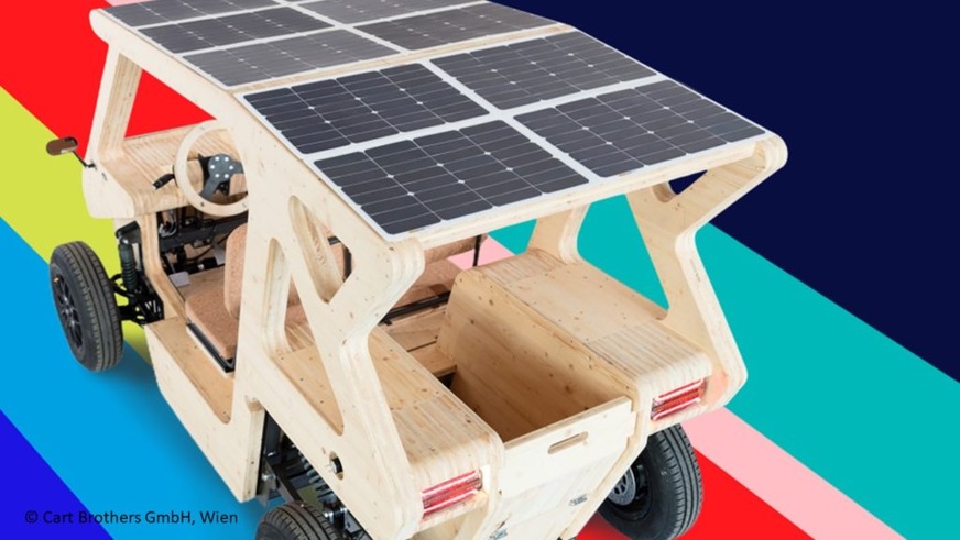 Allein mit dem Strom aus den Solarmodulen schafft das Cart immerhin 40 Kilometer am Tag.