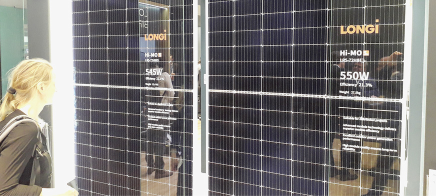 Die leistungsstarken Solarmodule von Longi sind vor allem fürs Projektgeschäft geeignet.