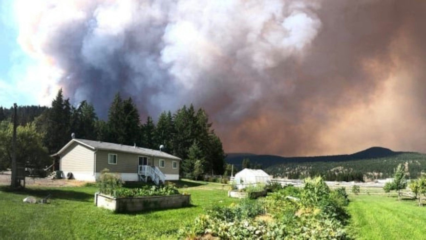 Feuer am White Rock Lake unmittelbar südlich von Vancouver.