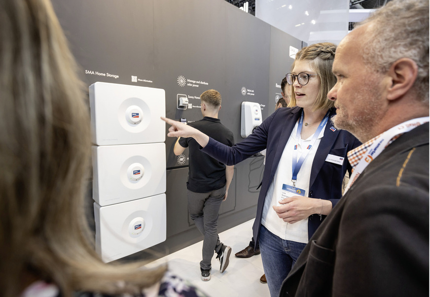In München zur Messe stieß der neue Batteriespeicher für Privatkunden von SMA auf sehr großes Interesse.