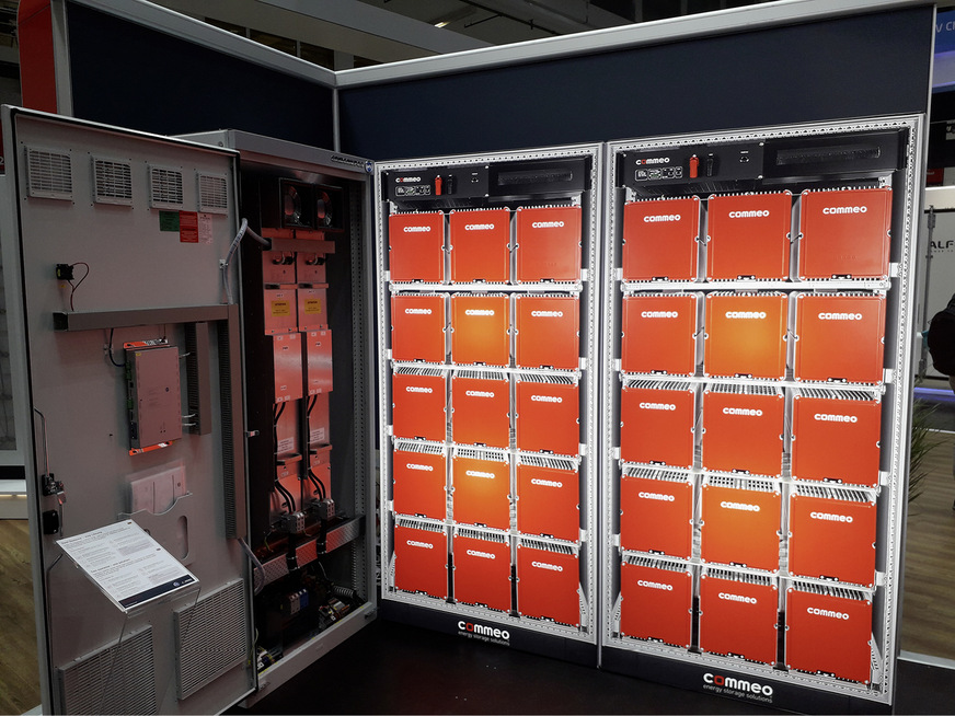 Commeo zeigte zur EES Europe in München ein breites Angebot an gewerblichen Speichern.