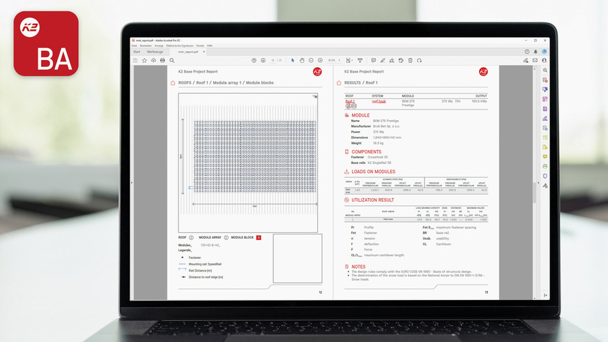 Im Planungsprogramm ist eine Änderung auf andere Modulgrößen mit wenigen Klicks schnell gemacht.