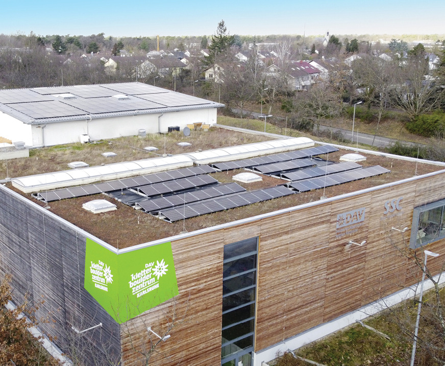 Solarstrom für das DAV-Kletterzentrum in Karlsruhe.