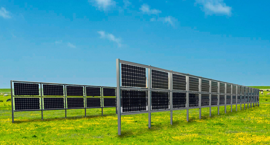 Die Abstände von vertikal aufgeständerten Modulreihen hängen von der Art der Flächenbewirtschaftung ab.