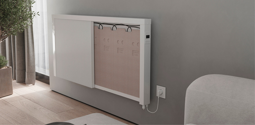 Bei diesem Modell erkennt man sehr gut die Schamottsteine, die als thermischer Speicher dienen.