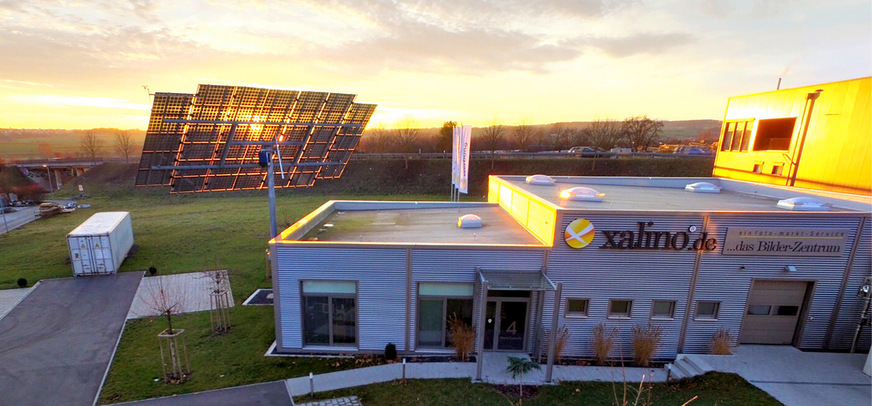 Dieser Tracker bei der ­Firma Xalino in Herrenberg-Gültstein leistet zehn Kilowatt. Er ist mit einem Speicher ­gekoppelt, um den Eigenverbrauch zu maximieren.