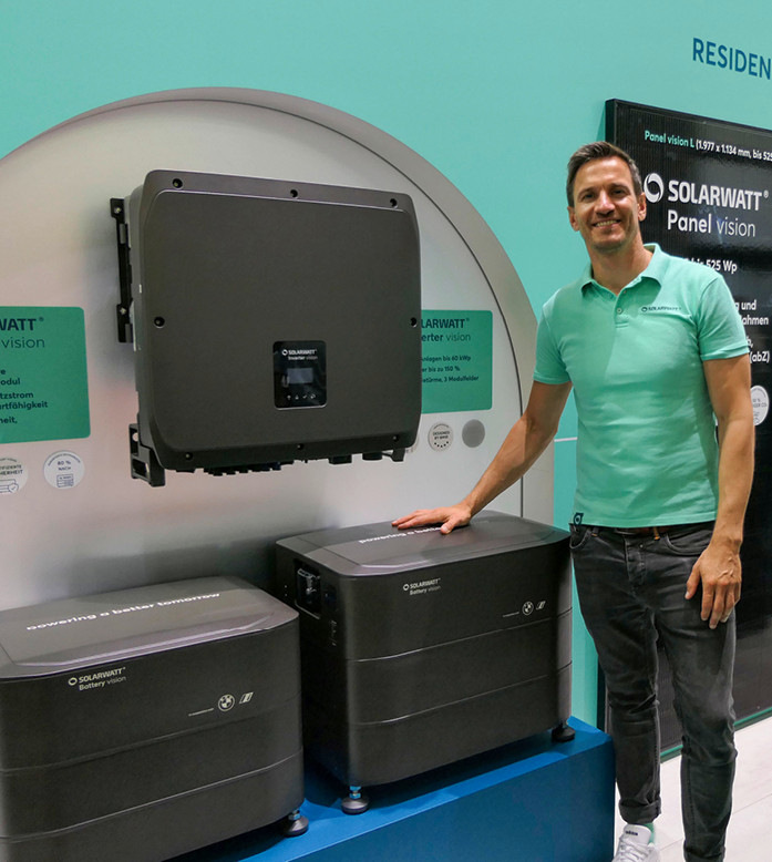 Solarwatt war wieder als Aussteller auf der Messe.
