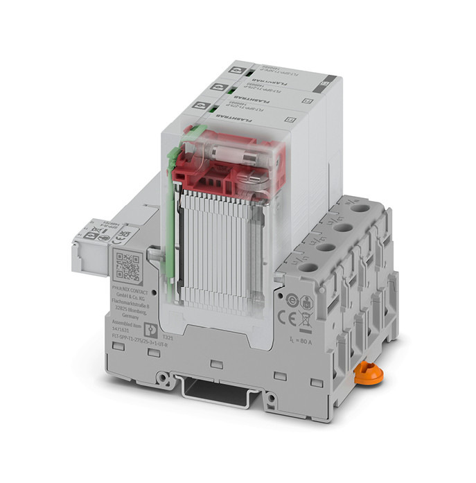 Kombiableiter FLT-SPP mit ­getriggerter Multi-Carbon-­Funkenstrecke.