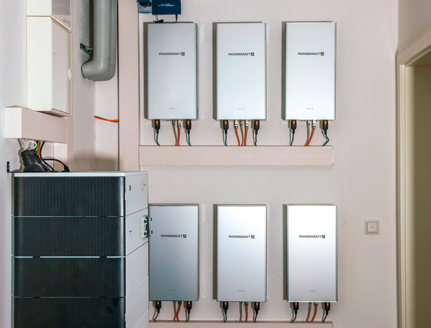 Blick in den Haustechnikraum der Anlage für Mieterstrom.
