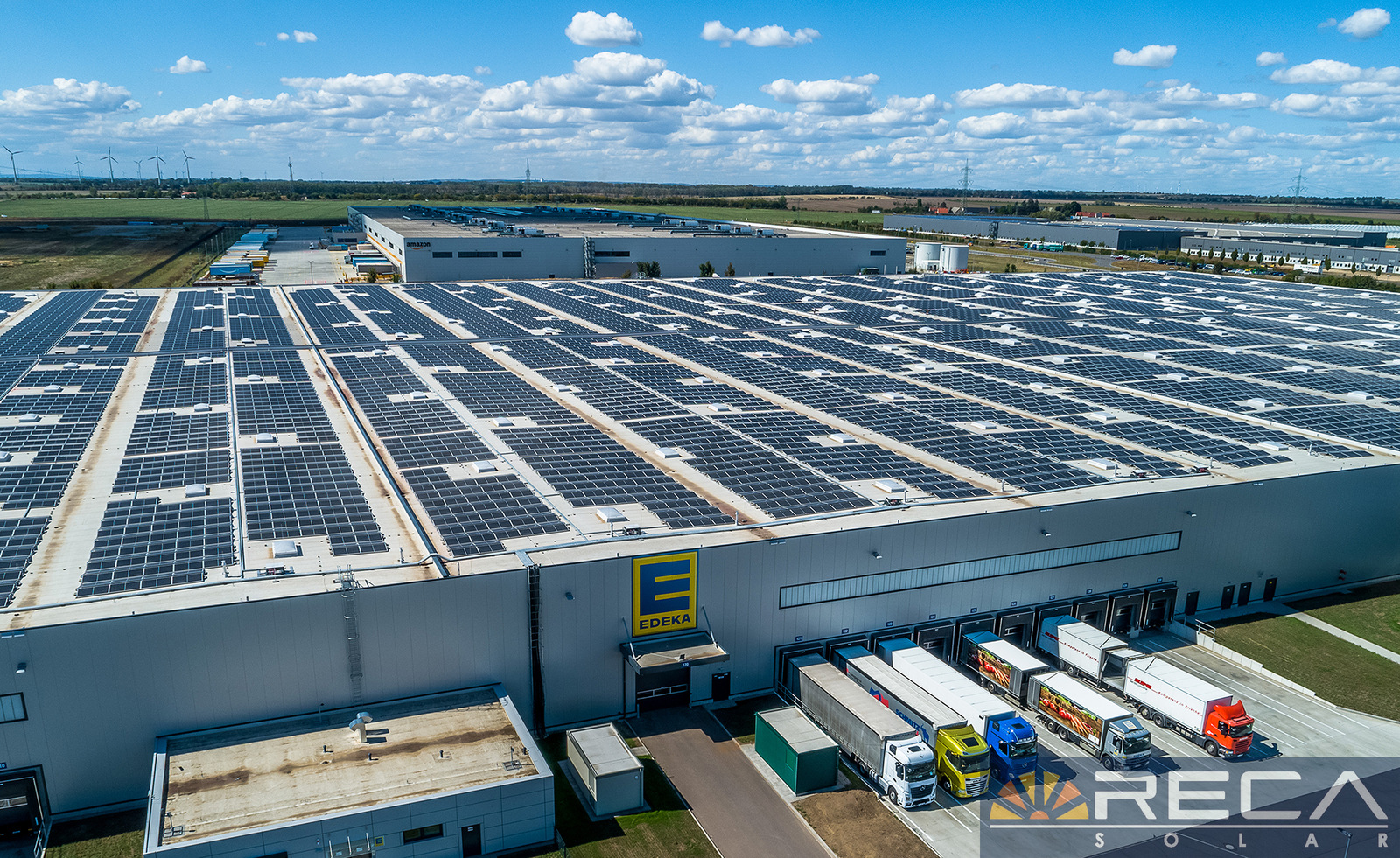 Die größte Photovoltaik-Dachanlage in Deutschland auf Edeka-Hallen