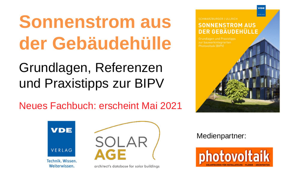 VDE Verlag: Neues Fachbuch zur BIPV – Sonnenstrom aus der Gebäudehülle
