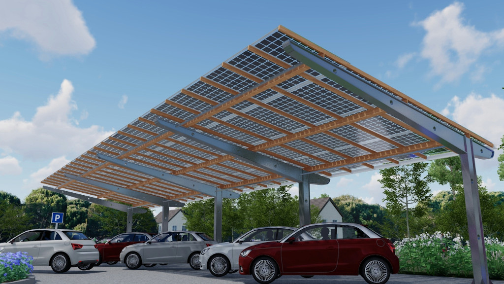 Gridparity entwickelt Solardach für grüne Parkplätze