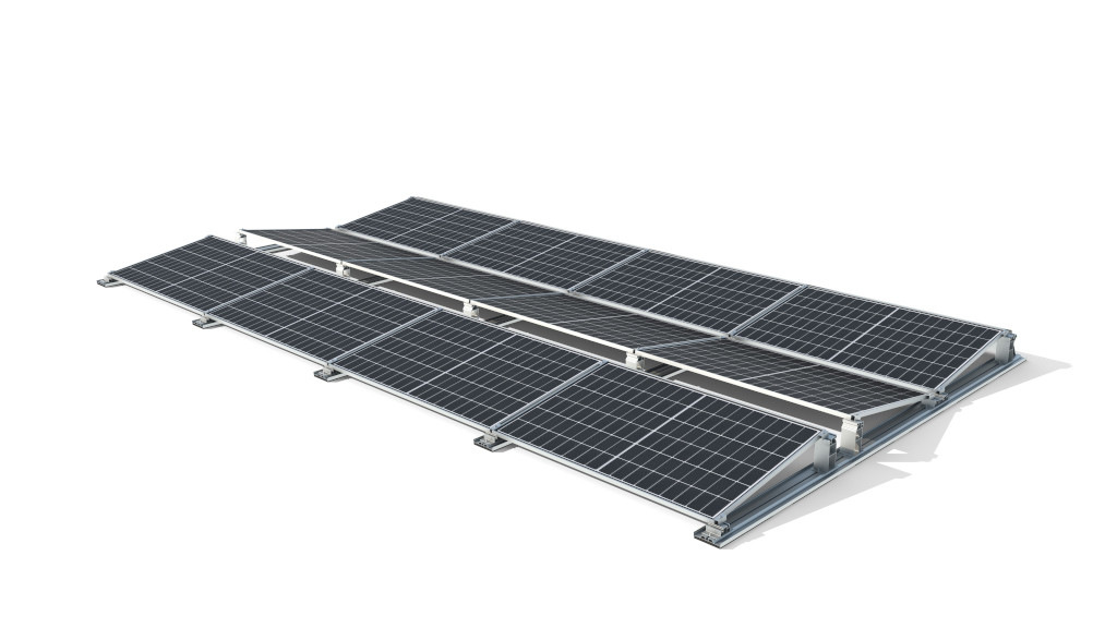 IBC Solars Flachdachsystem für große Module