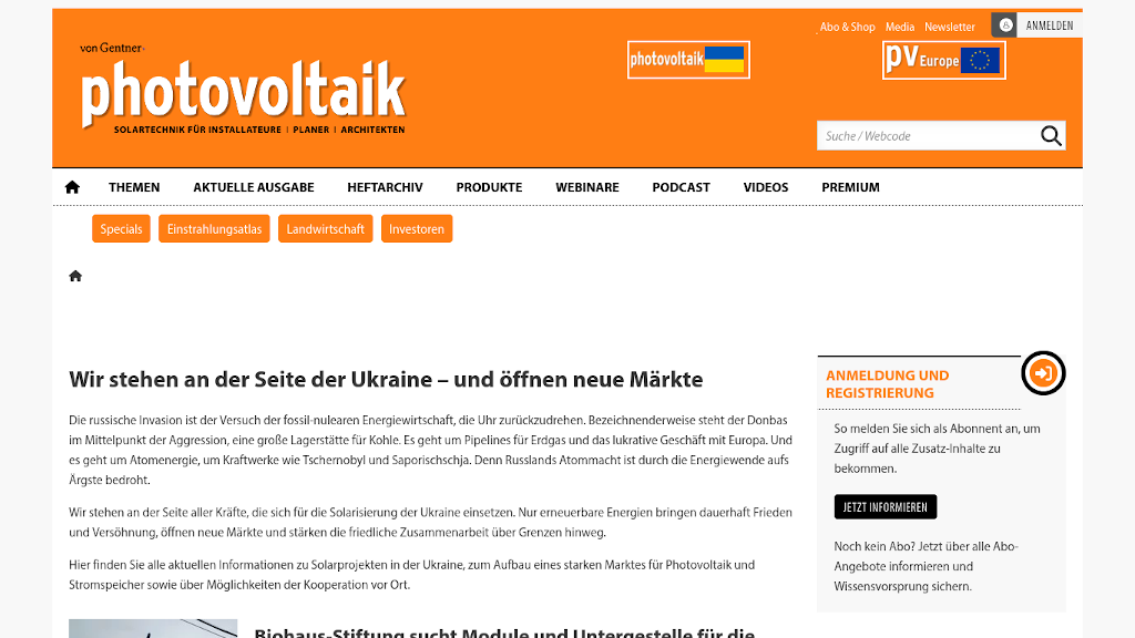 Neues Angebot: Wir stehen an der Seite der Ukraine
