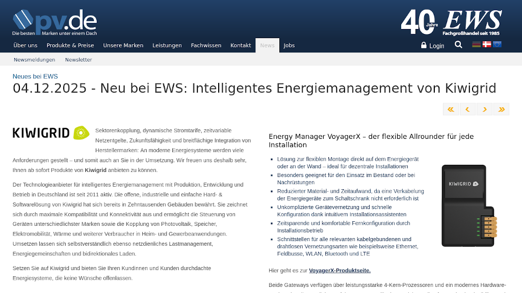 EWS bietet Fachhandwerkern mehr Wert für Solarkunden