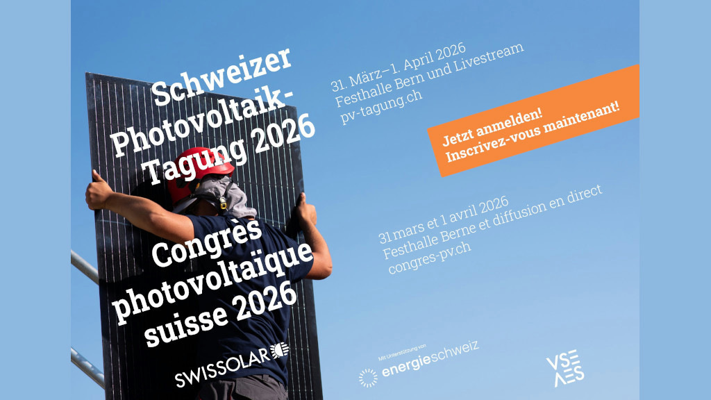 Photovoltaiktagung: Schweizer Solar- und Speicherbranche trifft sich in Bern