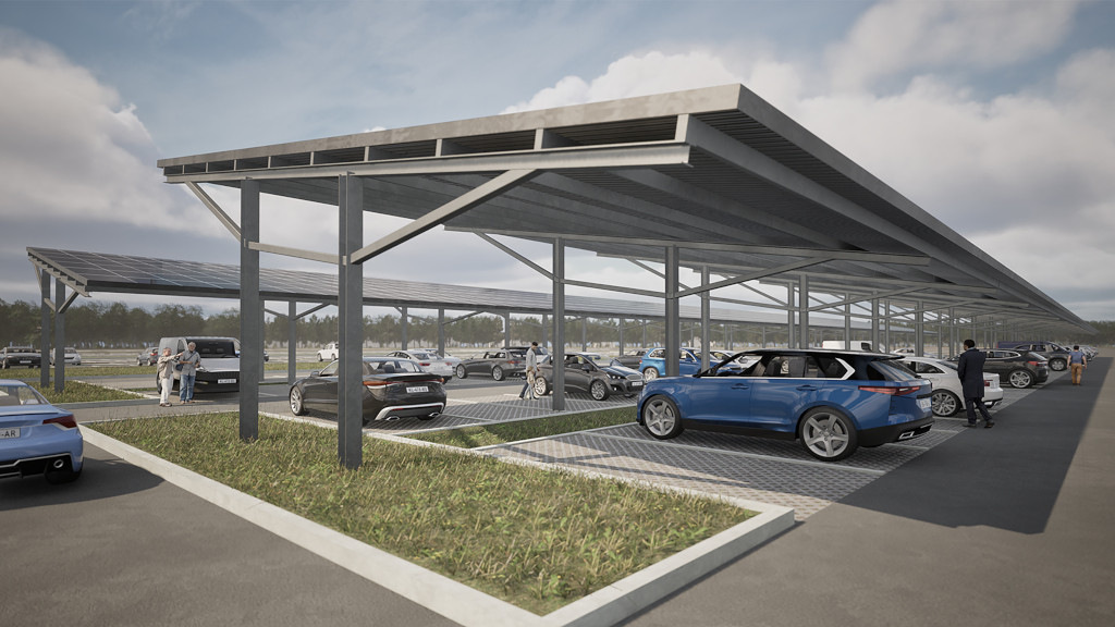 Parkplatz der Messe Essen bekommt ein Solardach