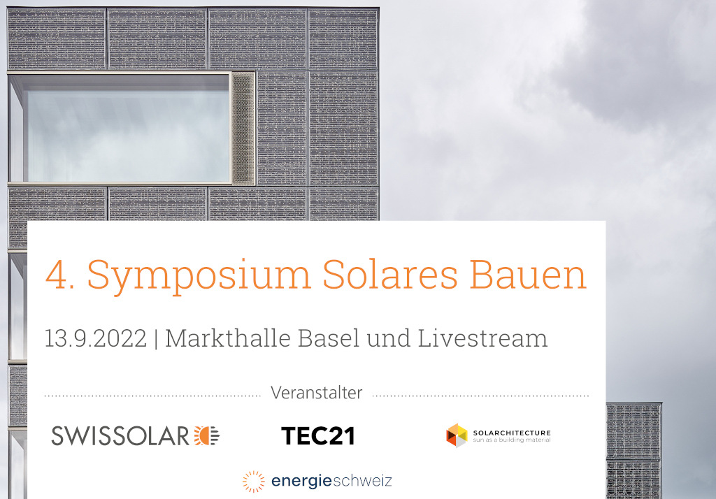Swissolar: Symposium über solares Bauen im September