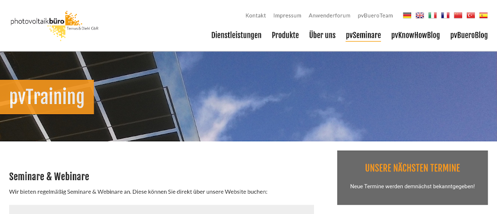 PV Buero: Neue Webinarreihe zur Fehlersuche