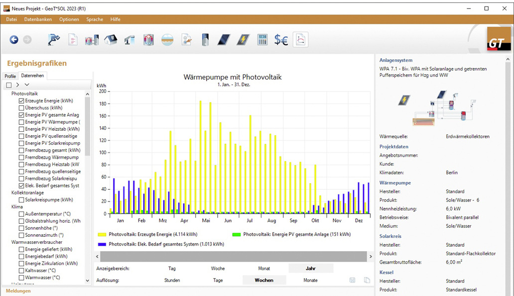 Neue Version d﻿er Software für Wärmepumpen