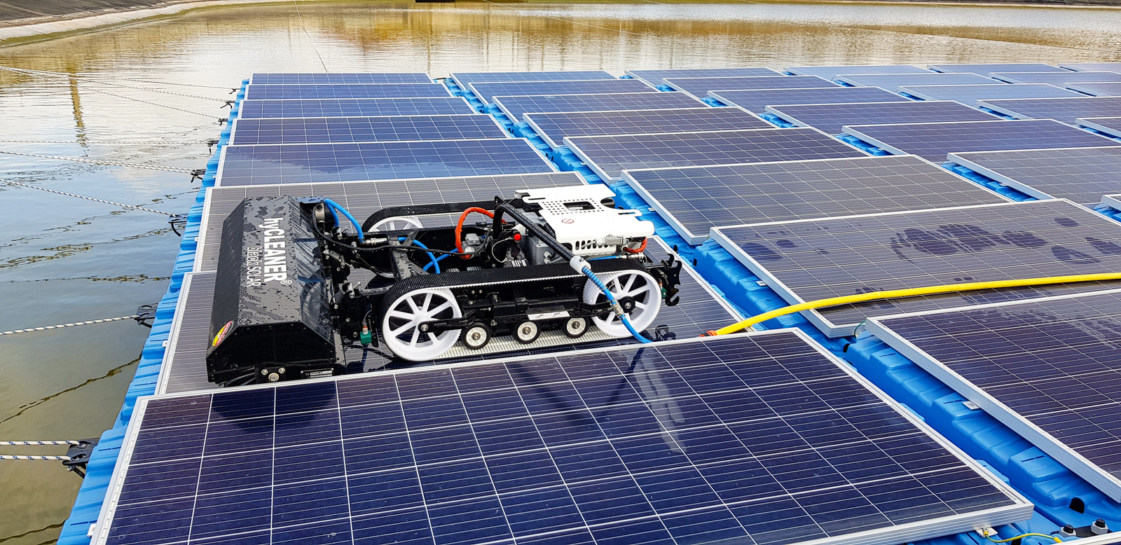 Reinigung Roboter auf dem Teich