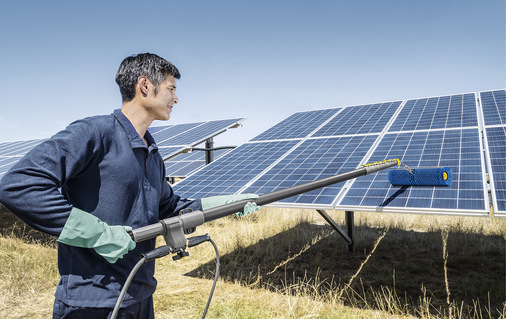 Das System lässt sich für Solaranlagen auf Freiflächen oder Dächern nutzen. - © Foto: Maderfoto.de/Kärcher
