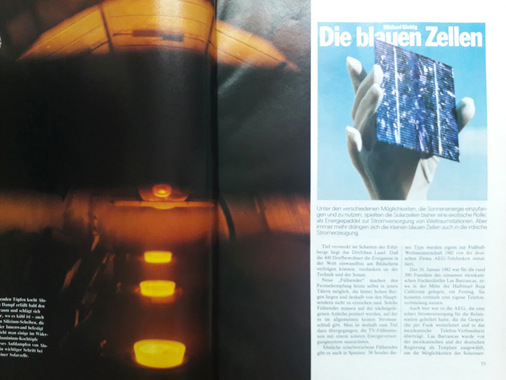 Die ersten Solarzellen wurden mit Aluminium zur Metallisierung bedampft.