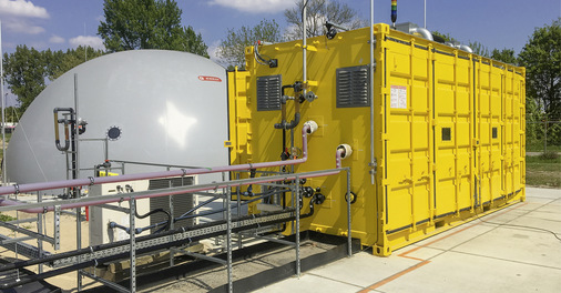 Die Flow-Batterie von Elestor aus den Niederlanden nutzt Wasserstoff und Brom als Reaktionspaar. Sie ist für großtechnische Anwendungen gedacht.