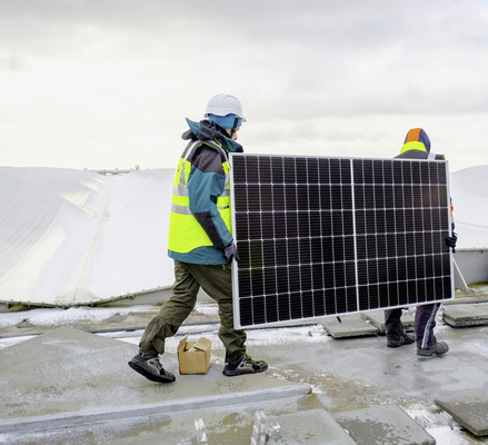 Die Module kommen aus Dresden von Solarwatt. - © Foto: Polarstern