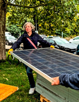 Sechs Tonnen Modulmaterial wären sonst kaum recycelbar gewesen.