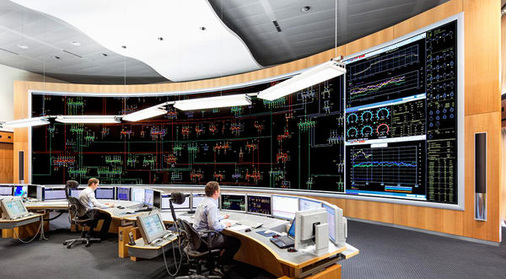 
Leitzentrale des nordrhein-westfälischen Netzbetreibers Amprion. Das Herz des weitgefächerten Stromnetzes befindet sich in Brauweiler westlich von Köln. 
