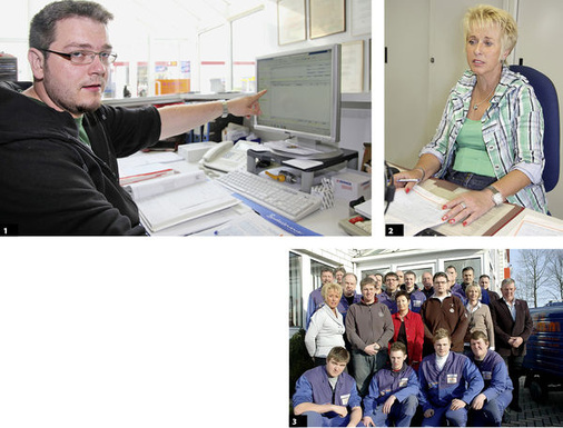 
1
 Ohne rechnergestützte Planung der internen Abläufe und der vielfältigen Aufträge der Kunden ist die wirtschaftliche Betriebsführung heutzutage kaum noch möglich. Auch das Controlling stützt sich auf die Software.




2
 Firmenchefin Irmengard Borgmann setzt auf ihre IT-Lösung und bearbeitet die Aufträge für Wartung und Service. Ohne moderne Technik und Software könnte sie kaum den Überblick behalten.




3
 Das Team des 1951 gegründeten Handwerksbetriebs Borgmann Haustechnik bietet vollständigen Service rund um das SHK-Fach. Das Unternehmen geht auch in der Verwaltung moderne Wege.
