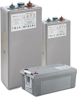 
Zellen der wartungsfreien Bleibatterien, die in Paketen mit verschiedener Speicherkapazität angeboten werden. Die Größe der Batterie hängt vom Eigenbedarf des Solarkunden ab. Auch die Solaranlage mit dem Tracker wird danach ausgelegt. 
