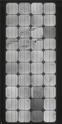 

1

 Das Bild zeigt, dass das Modul von Helios mehrere Haarrisse hat. Da hilft nur der Austausch gegen ein neues Paneel.

