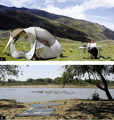 
1
 Solare Expeditionsausrüstung im Norden Europas ...


2
 ... und in Afrika. Autarke Photovoltaik ist fast überall in der Welt einsetzbar. 
