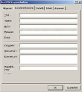 
Es lohnt sich, auch die Beschreibung von PDF-Dokumenten aussagekräftig anzulegen, da auch Metadaten von PDFs von den Suchmaschinen gelesen werden.
