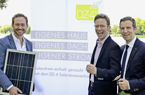 
Das Team von DZ-4 von links: Vertriebsmitarbeiter Arne Horn, Geschäftsführer Florian Berghausen und Tobias Schütt.

