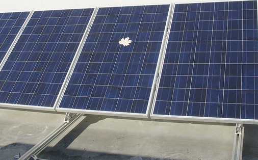 



Ein Blatt verschattet teilweise ein Modul eines Achterstrings.
