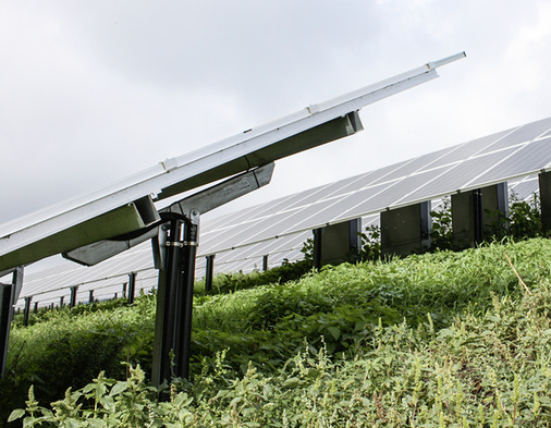 
Der Park in Lauta wurde an einem stark geneigten Hang errichtet.



