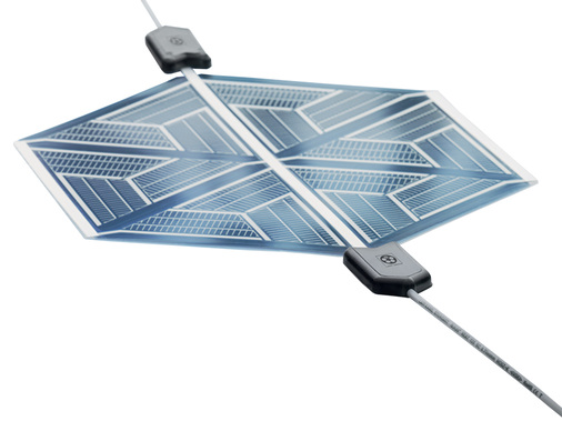 



Lapp Kabel hat winzig kleine Anschlüsse und Kabel für die organischen Solarfolien entwickelt. Die Anschlusspunkte werden schon während des Laminierens angebracht. Dadurch bleibt das Modul dicht.
